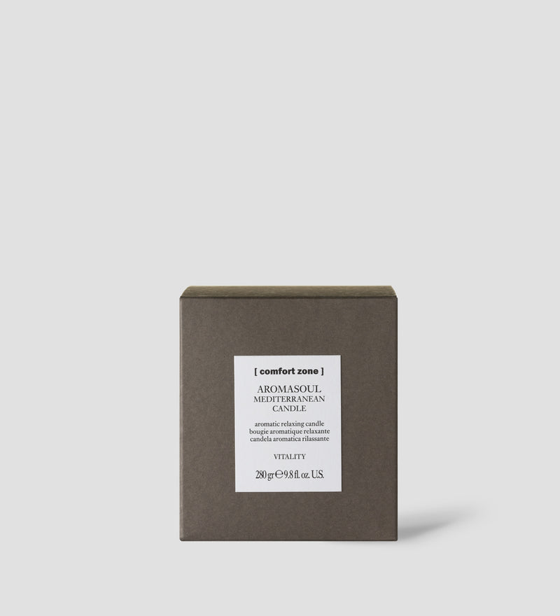 Comfort Zone: AROMASOUL MEDITERRANEAN CANDLE Aromatic relaxing candle. -
