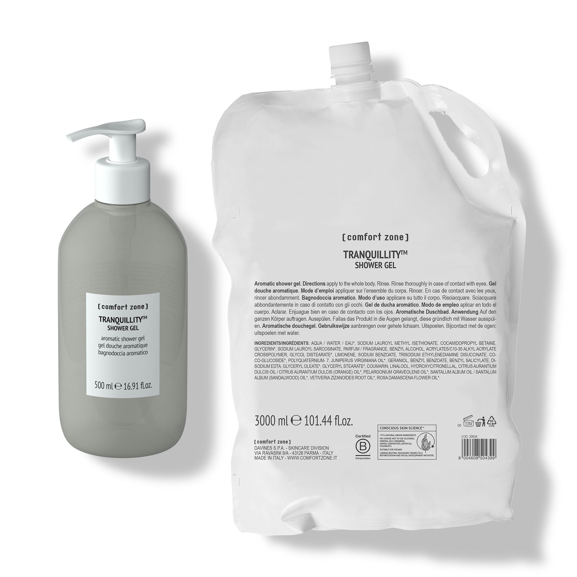 Comfort Zone: TRANQUILLITY&amp;#8482; TRANQUILLITY™ SHOWER GEL 3L  3L Aromatic Shower Gel Refillable with 500ml Bottle -
