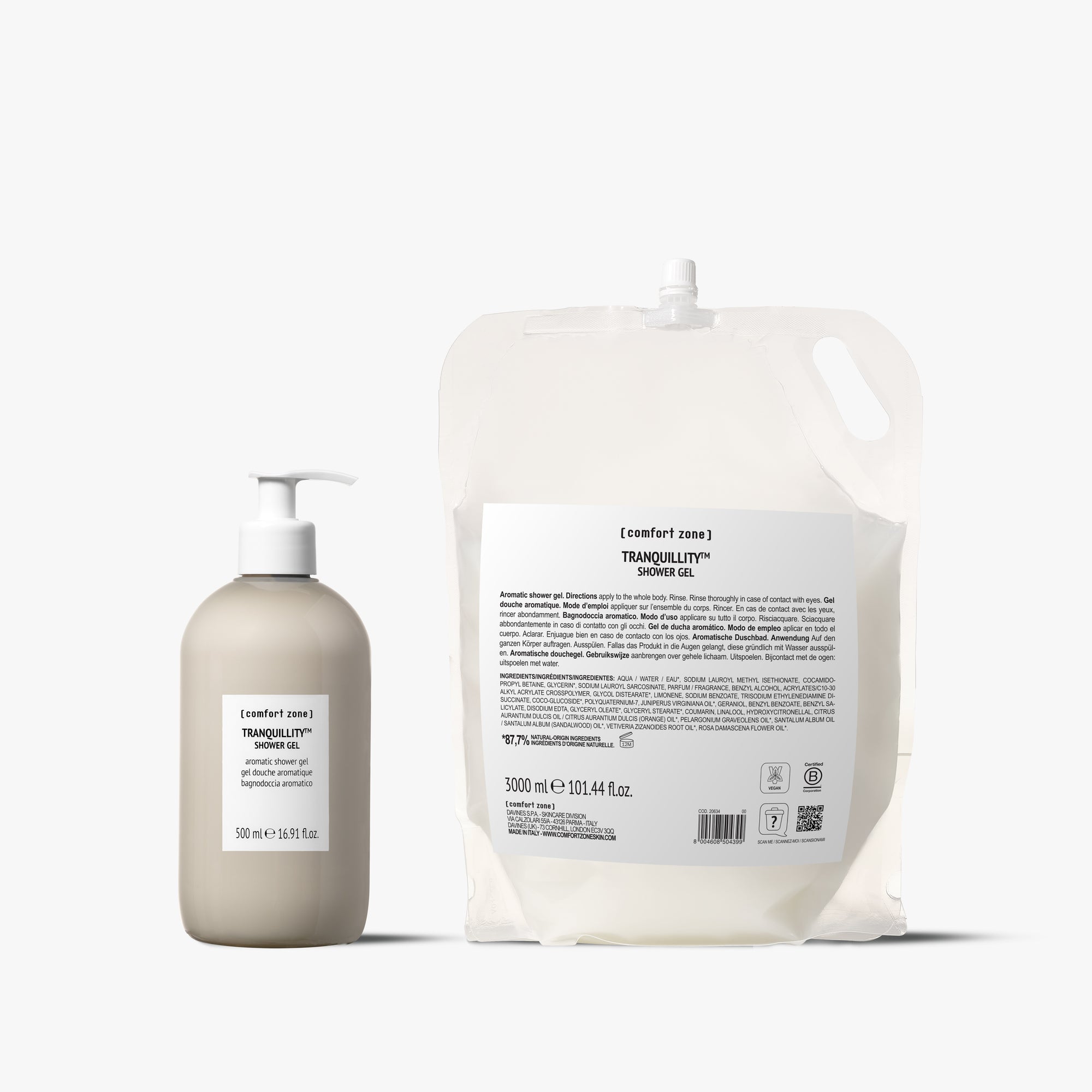Comfort Zone: Kit Tranquillity™ Shower Gel 3L  3L Aromatic Shower Gel Refillable with 500ml Bottle -BDSCIT00003
