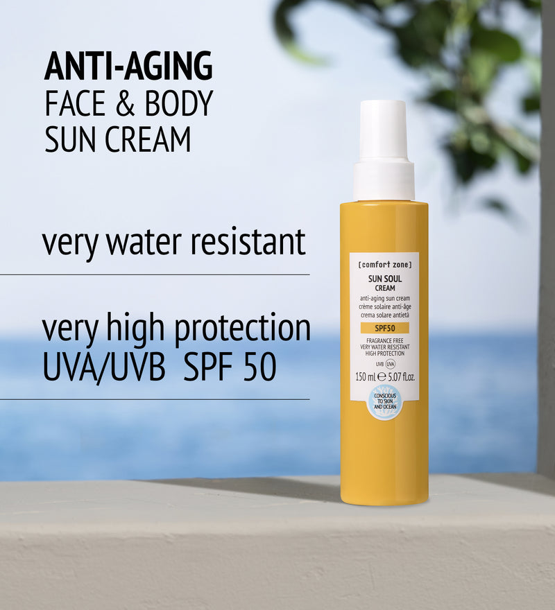 Comfort Zone: SUN SOUL CREAM SPF 50  Anti-aging face &amp; body sun cream - long lasting -
