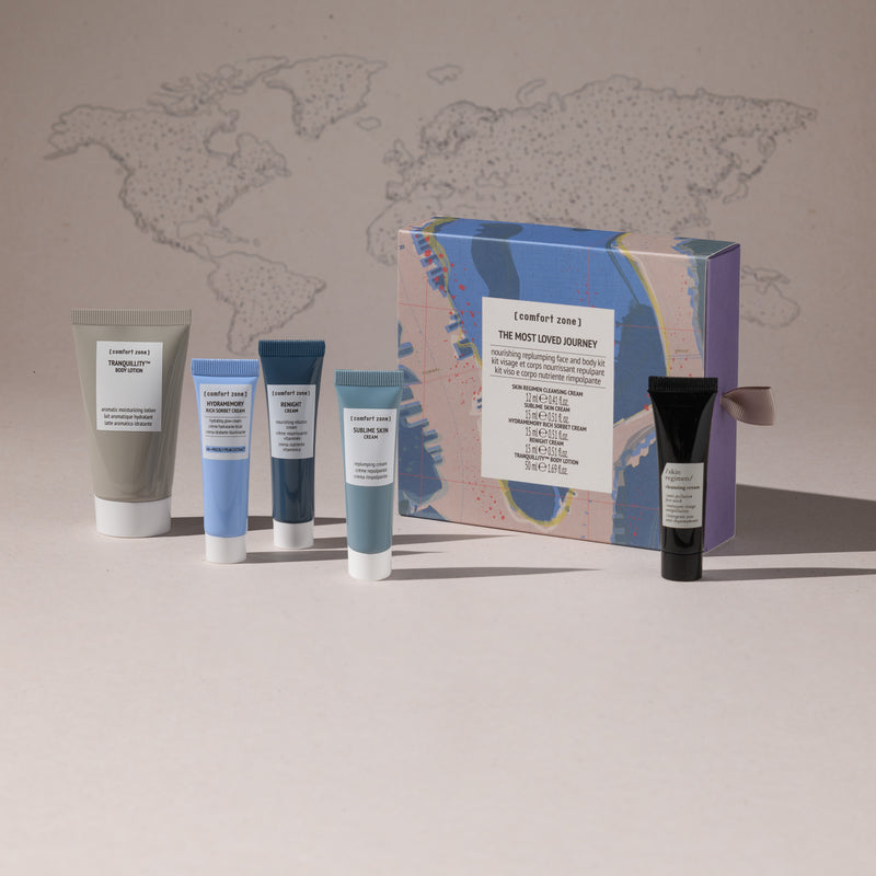 Comfort Zone:  THE MOST LOVED JOURNEY  Nourishing replumping face and body kit -

